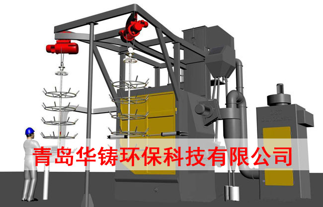 吊钩式抛丸机工装挂件图